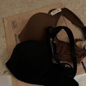 Bundle NWT Le Mystere Tisha 955 Underwire T-Shirt Bra Brown and Black